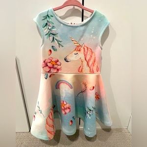 Hannah Banana Unicorn Skater Dress